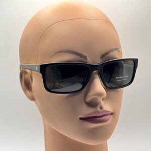 NEW Men's Y2K Ralph Lauren Narrow Sunglasses Polo 4076 Black & Yellow 57/18/135